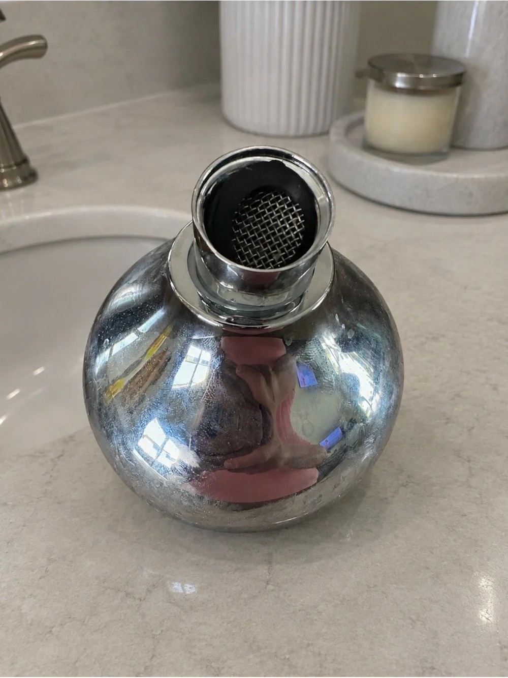 Moen polished silver